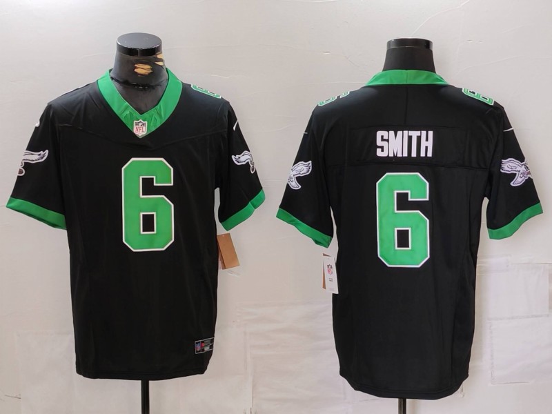 Men's Philadelphia Eagles DeVonta Smith #6 Black Alternate Jersey